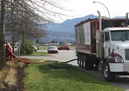 Blower Truck Service - installation on commercial project