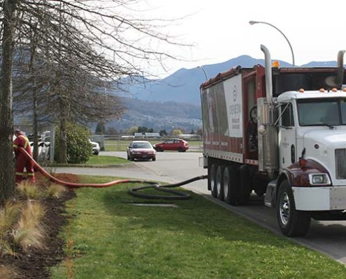 Blower Truck Service - installation on commercial project