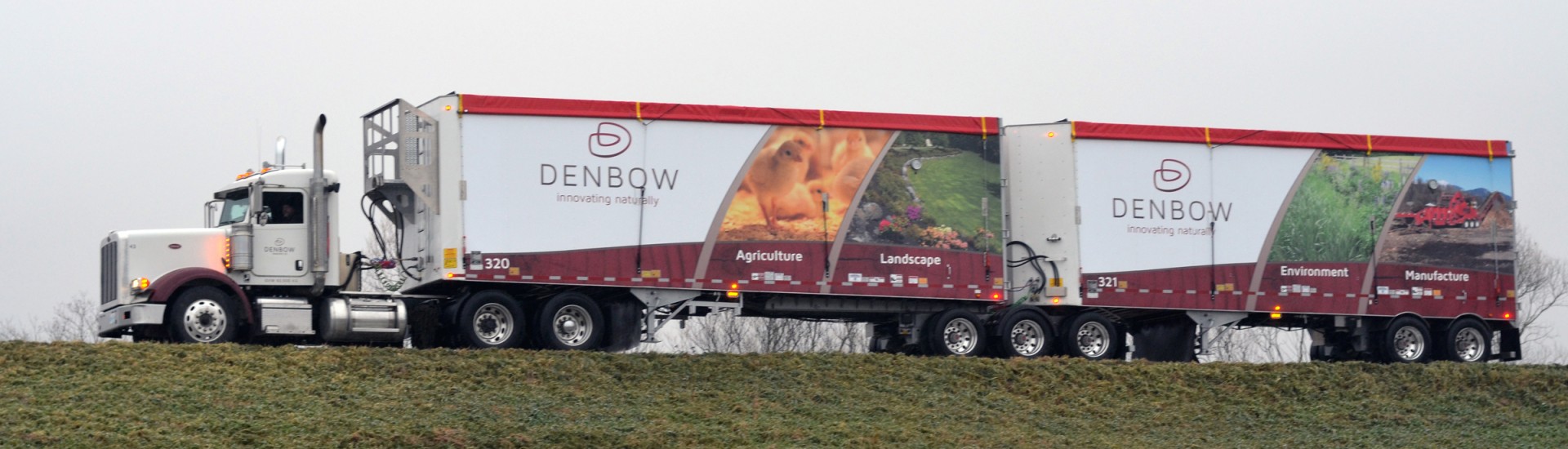 Denbow double trailer bulk transport truck