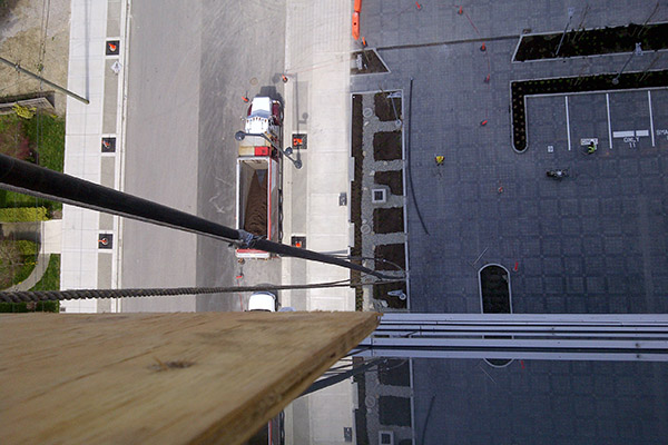 greenroof soil installation overhead picture of the installation