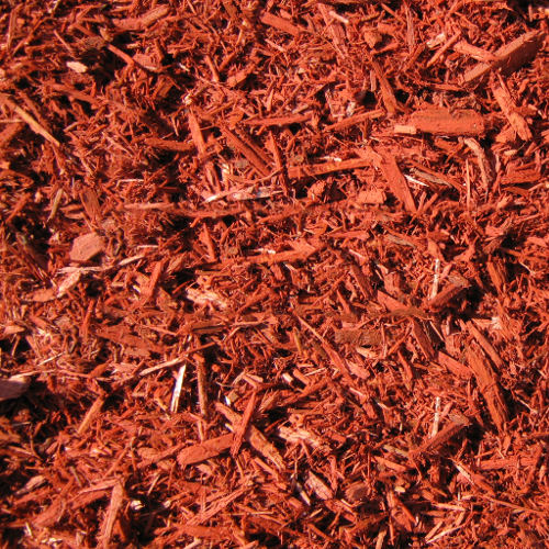 red coloured mulch