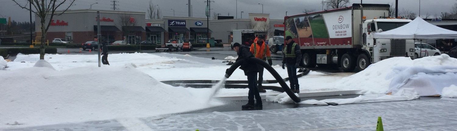 snow blowing at Cineplex