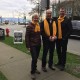 Margaret Dunn, Joe Neels and Steve Heppel serving egg sandwiches In Vancouver