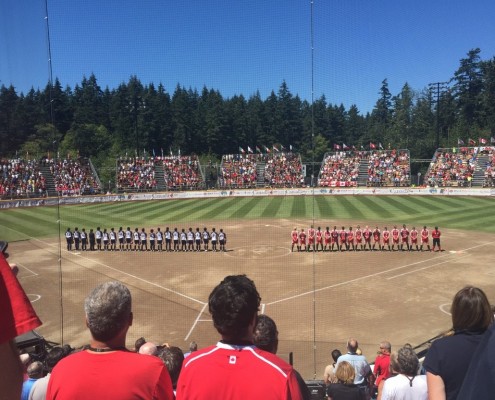 team canada womens softball team in softball city surrey