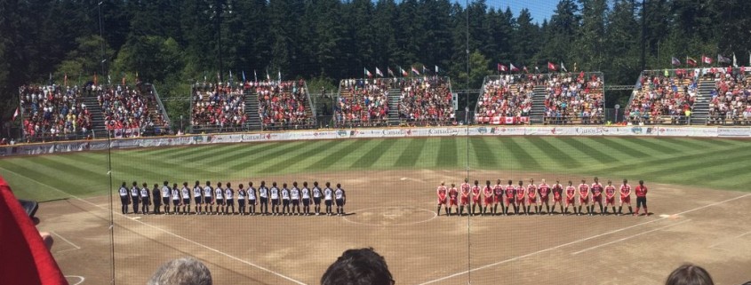 team canada womens softball team in softball city surrey