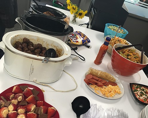 Denbow office staff potluck